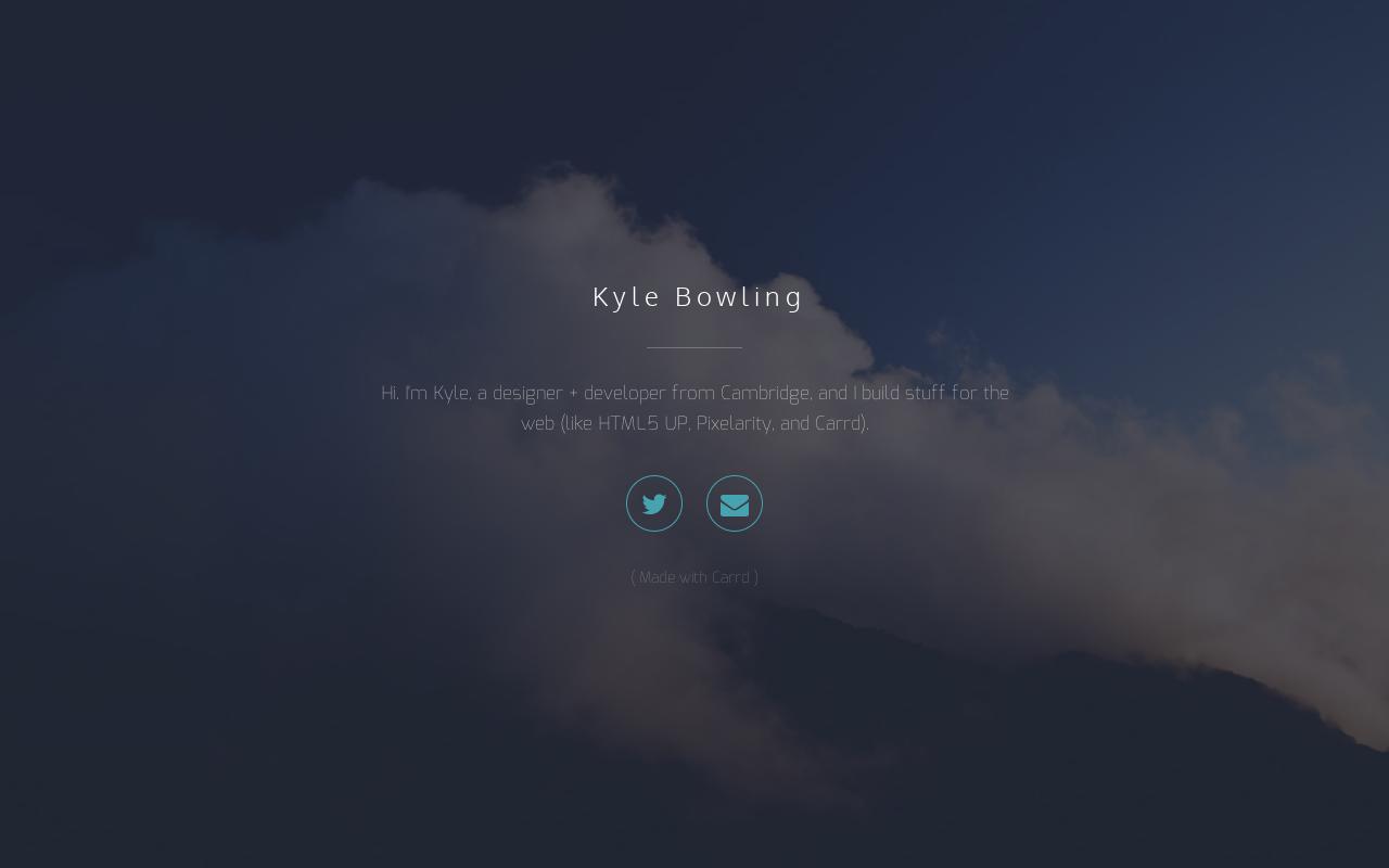 Carrd profile picture for @kyle